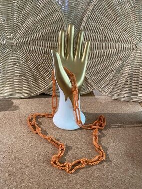 Orange Chain Link Necklace - Women Jewelry